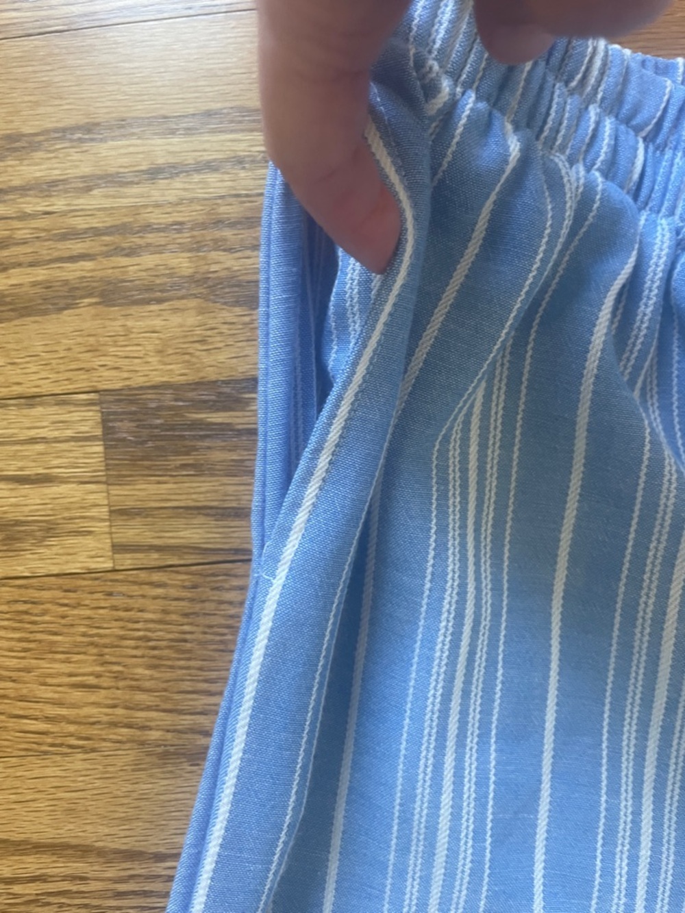 Sincerely Jules Blue & White Striped Extra Wide Leg Pants Coastal Lounge XS - Picture 4 of 6